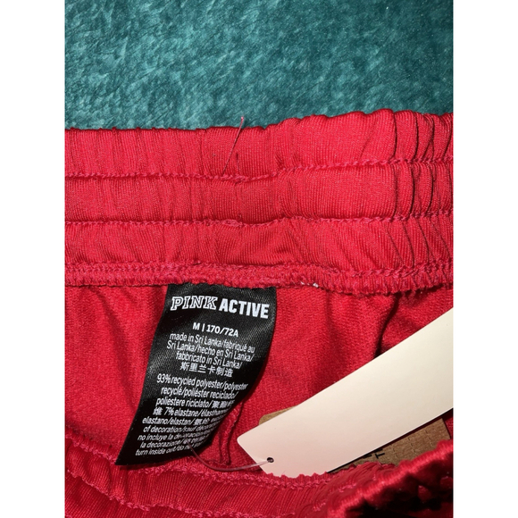 VS Pink Women's Size Medium Pink Track Pants Red - Picture 8 of 11
